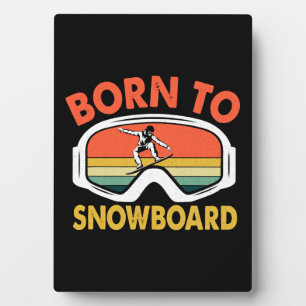 Geboren zum Snowboard Fotoplatte