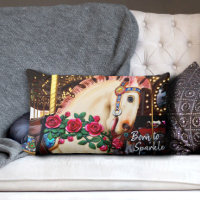 Geboren zum Sparkle Karussell Pferde Rote Rosen Fo
