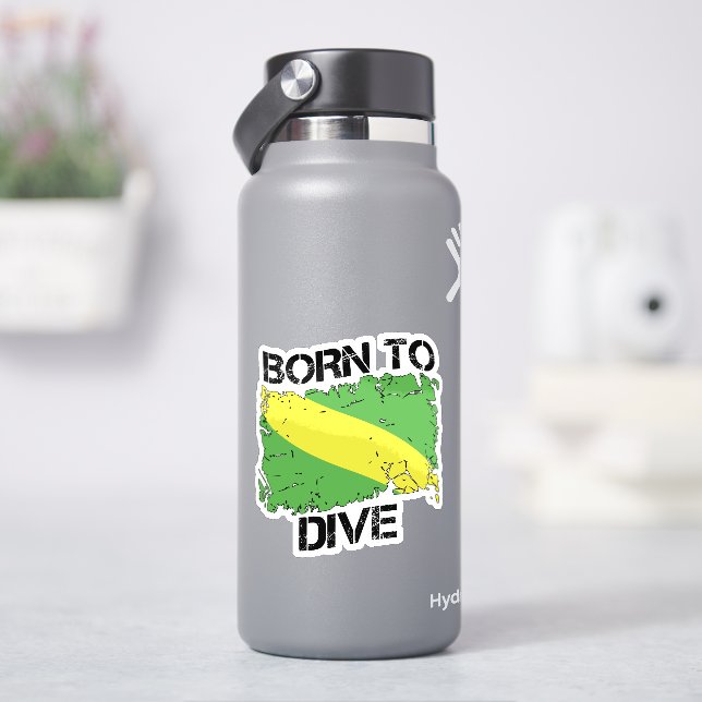 Geboren zum Sticker für die Nitrox-Flagge (HydroFlask)
