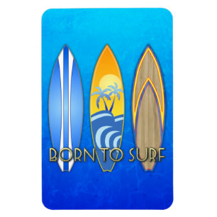 Geboren zum Surfen Magnet