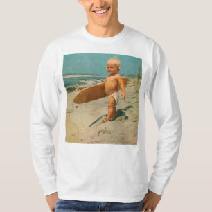 Geboren zum Surfen Niedliches Vintages Surfen T-Shirt