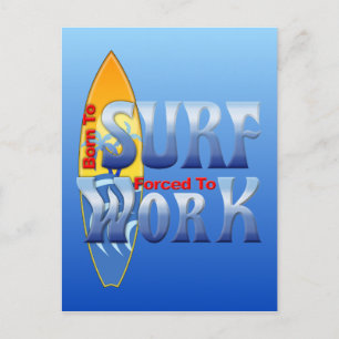 Geboren zum Surfen Postkarte