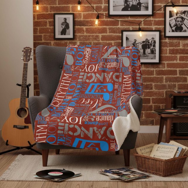 Geboren zum Tanzen von Blau/Weiß/FarbeID277 Sherpadecke (Von Creator hochgeladen)