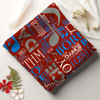 Geboren zum Tanzen von Blau/Weiß/FarbeID277 Stoff