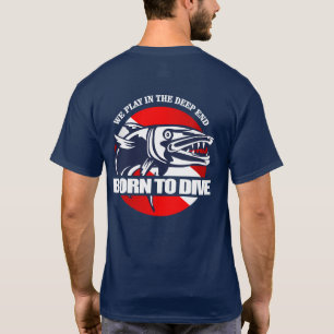 Geboren zum Tauchen (Barracuda) T-Shirt