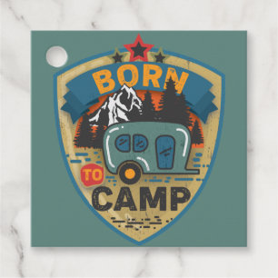 Geboren zur Camp Word Art Geschenkanhänger