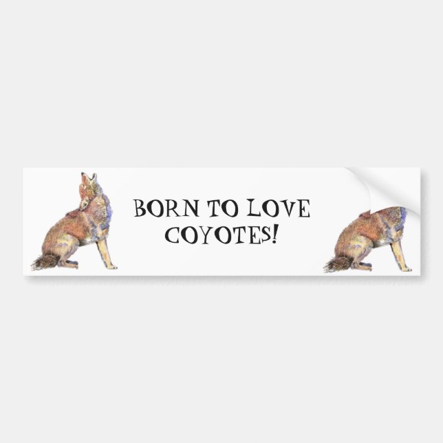 GEBOREN ZUR LIEBE COYOTES WILD TIERE QUOTE ART AUTOAUFKLEBER (Vorne)