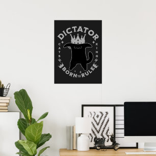 Geboren zur Regel Funny Cat Design Poster