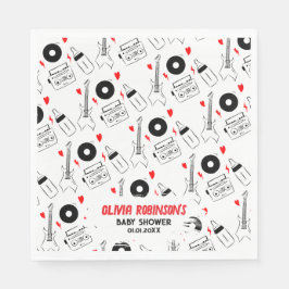 Geboren zur Rock Star Baby Dusche Serviette