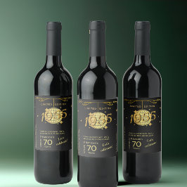 Geborene 1955 70. Geburtstagsparty Weinetikett