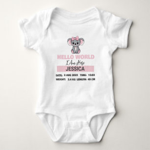 Geborene Babydetails Rosa Koala Baby Strampler