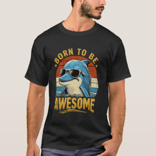 Geborene bis Phantastische Dolphin Shirt Retro Vin