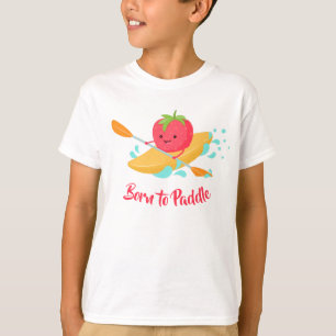 Geborene bis sattelfeste Kinder Kajak T-Shirt