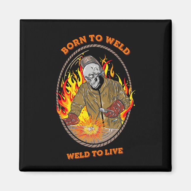 geborene bis Schweißnaht Magnet (Vorne)