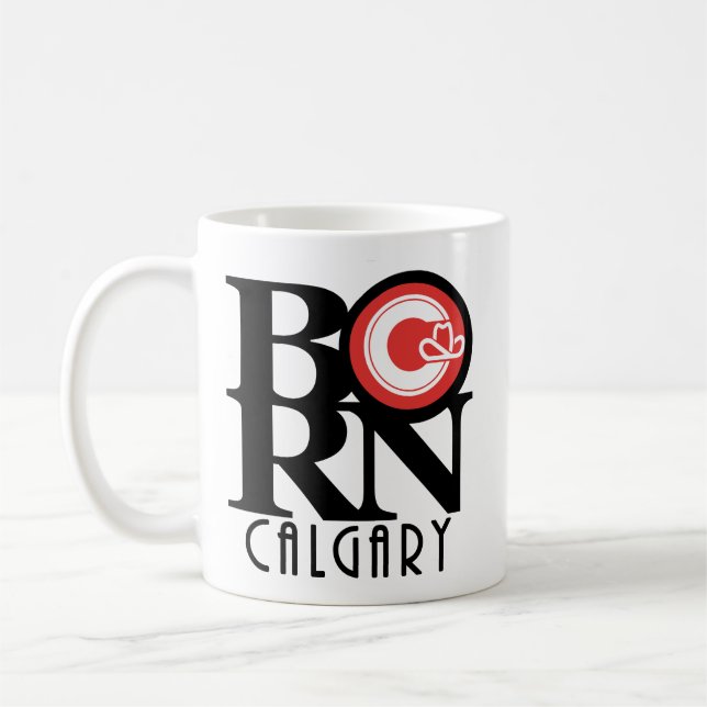 GEBORENE Calgary 11oz (Stadtflagge) Kaffeetasse (Links)