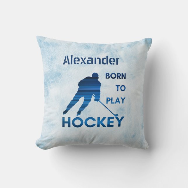 Geborene Eishockeyspiele Pillow blue line Kissen (Vorderseite)