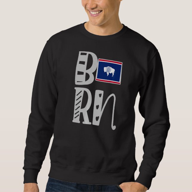 Geborene Fälschung von Blockbuchstaben Sweatshirt (Vorderseite)