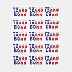 Geborene Flagge von Texas Fleecedecke