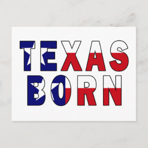 Geborene Flagge von Texas Postkarte