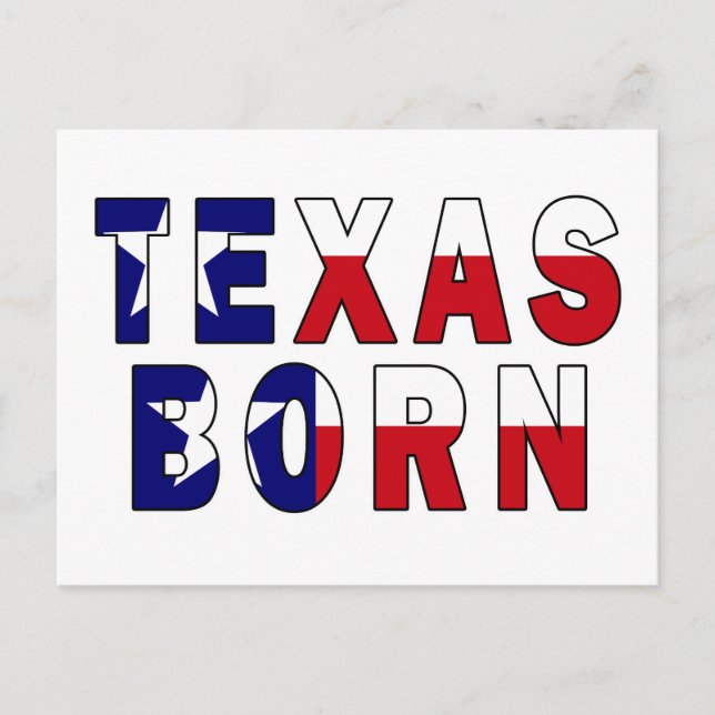 Geborene Flagge von Texas Postkarte (Vorderseite)