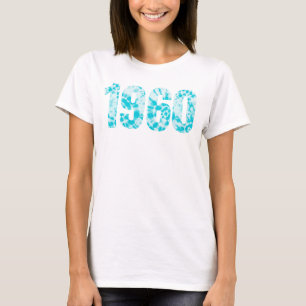 Geborene Geburtstagsparty Retro Blue White T - Shi T-Shirt