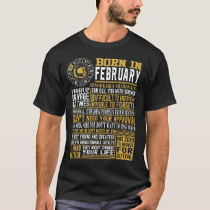 Geborene im Februar Tatsachen T-Shirt