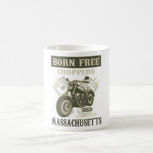 Geborene kostenlose Chopper Massachusetts Kaffeetasse