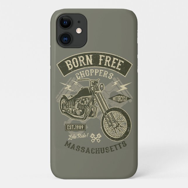 Geborene kostenlose Chopper Reiten Sie Harley Bike Case-Mate iPhone Hülle (Rückseite)