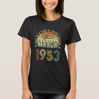 Geborene Männer 70. Geburtstag Phantastischer März T-Shirt