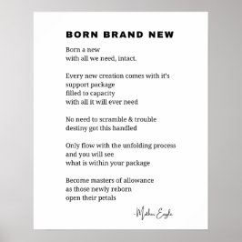 Geborene Markenbezeichnung Neue Inspiration Gedich Poster