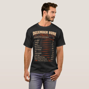 Geborene Tatsachen-Umhüllungen Dezembers pro T-Shirt