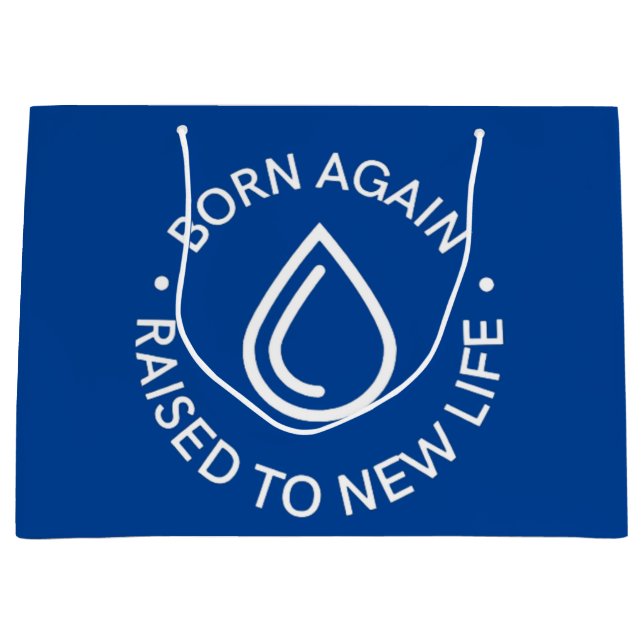 Geborene Tauftasche Große Geschenktüte (Vorderseite)