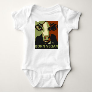 Geborene Vegane Camouflage Pop Art Cow Baby Jumper Strampler