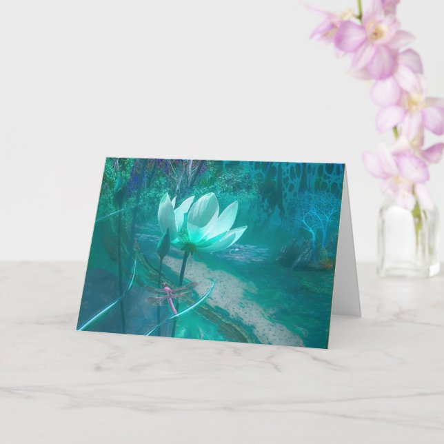 GEBORENE VON DRAGONFLY KARTE (Orchidee)