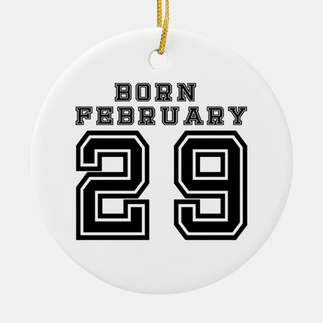 Geborener 29. Februar Keramikornament (Vorne)