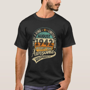 Geborener 80. Geburtstag August 1942 80 Jahre als T-Shirt