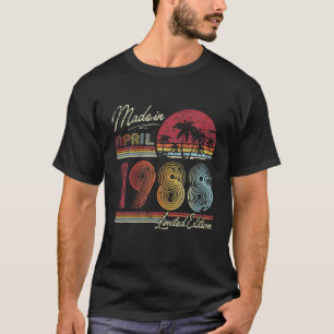 Geborener April 1988 34. Geburtstag 1988 34 Jahre T-Shirt