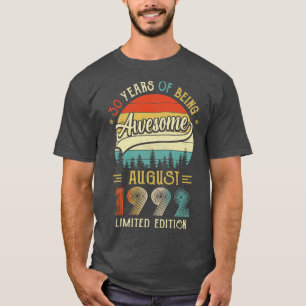 Geborener August 1992 30. Geburtstag 1992 30 Jahre T-Shirt