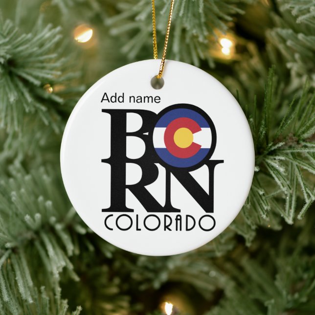 GEBORENER Colorado-Brauch Keramik Ornament (Baum)