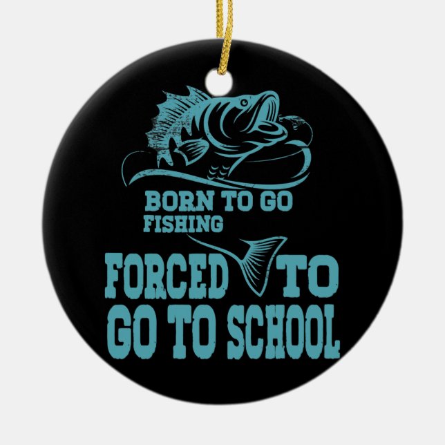 Geborener Fisch für Bassfische Keramik Ornament (Vorne)