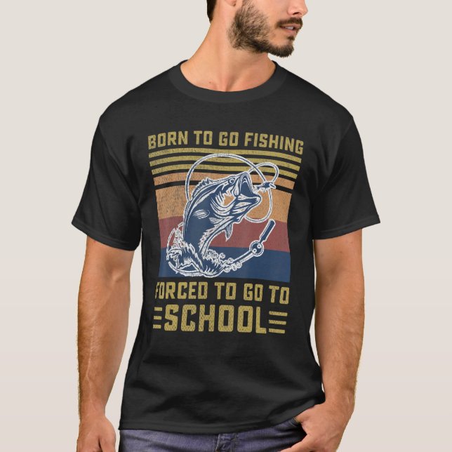 Geborener Fisch für Bassfische T-Shirt (Vorderseite)