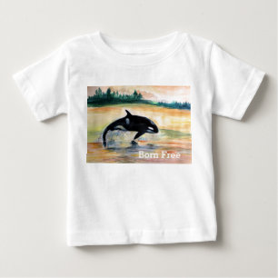 Geborener Free Whale Baby Fine Jersey T - Shirt, W T-shirt