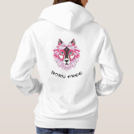 Geborener Freier Wolf Hoodie