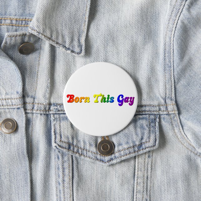 Geborener Gay - Fett Rainbow LGBTQ+ Prix Button (Beispiel)