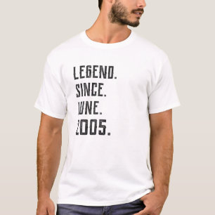 Geborener Juni 2005 Legende seit 2005 16 Jahre alt T-Shirt