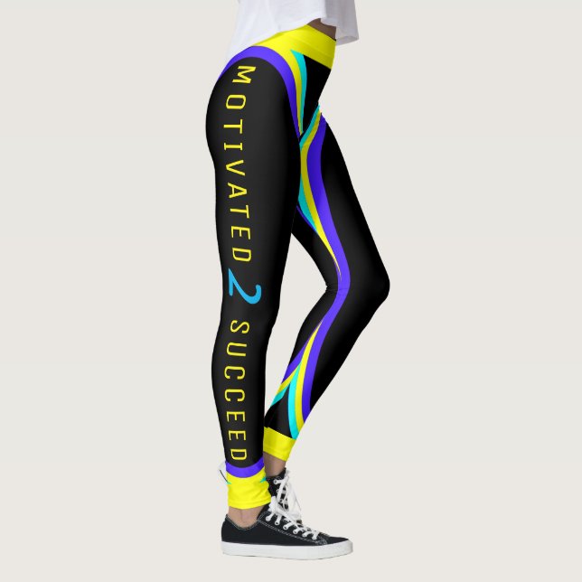 Geborener Krieger, zum Erfolg motiviert (Ihr Name) Leggings (Rechts)