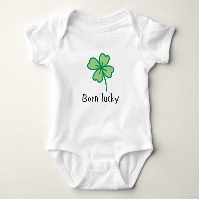 Geborener Lucky-Babybodyanzug Baby Strampler (Vorderseite)