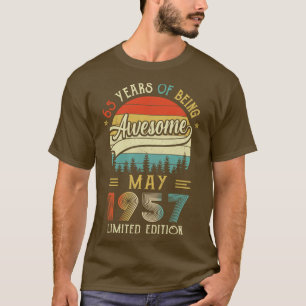 Geborener Mai 1957 65. Geburtstag 1957 65 Jahr T-Shirt