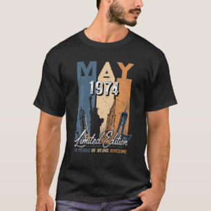Geborener Mai 1974 48. Geburtstag 1974 48 Jahre T-Shirt