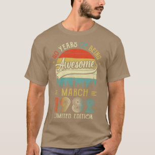 Geborener März 1982 40. Geburtstag 1982 40 Jahr T-Shirt